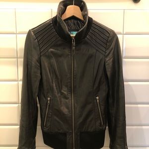 Mackage Leather Jacket in Black